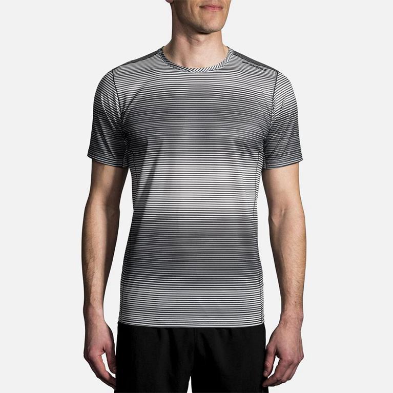 Brooks Ghost Short Sleeve Running Shirt - Men's - Grey (67481-RYWE)